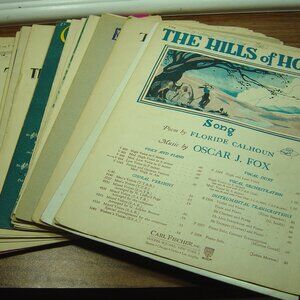 Lot of 24 vintage sheet music pieces-mostly 1950's & 1960's